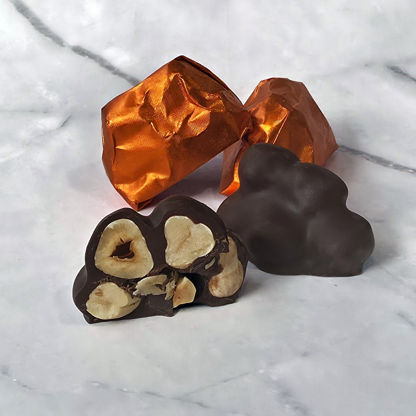 Dark Chocolate Hazelnut Cluster – Dark Chocolate, 0.5 lb