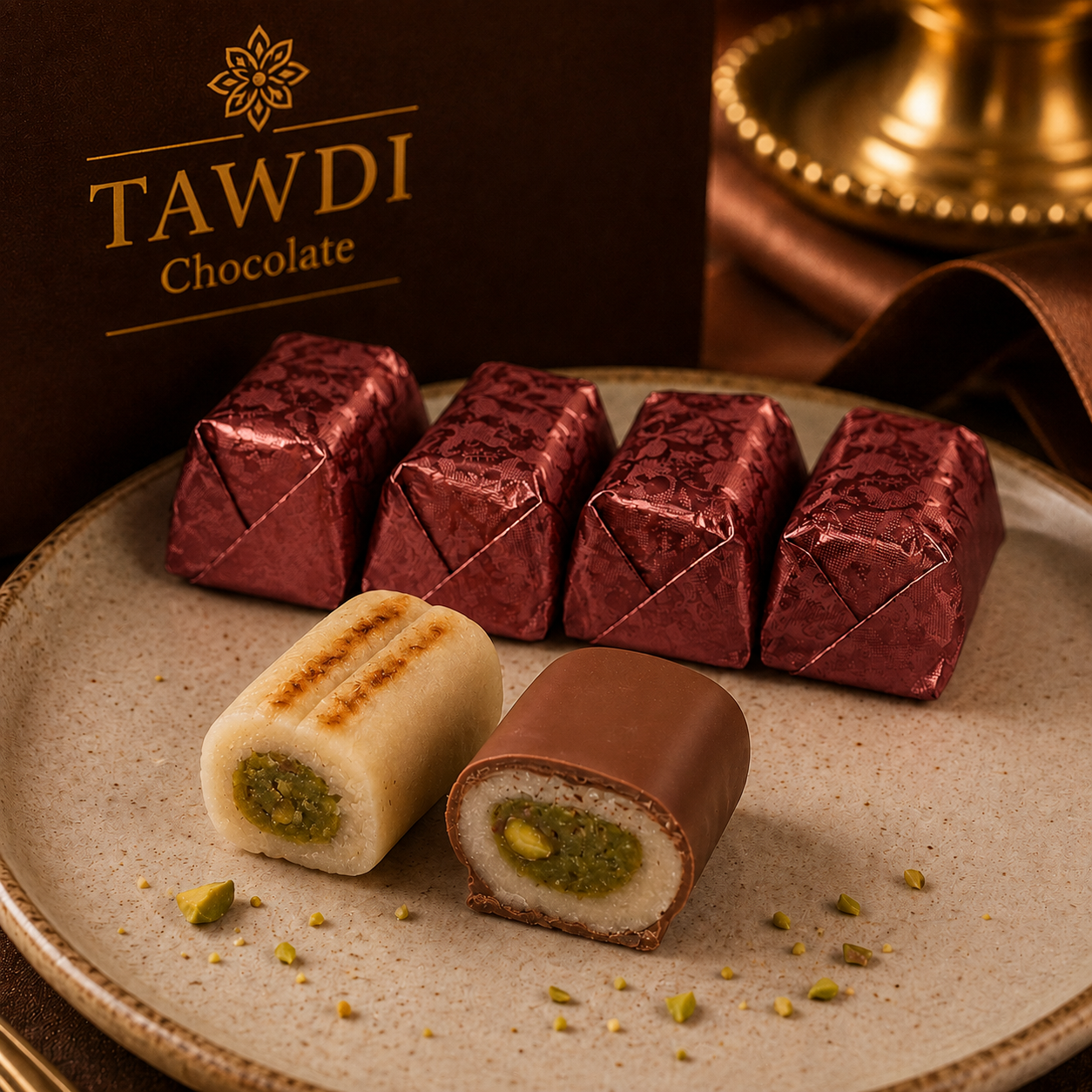 TAWDI Milk Chocolate Marzipan Piece – artisan marzipan in milk chocolate, Anaheim CA