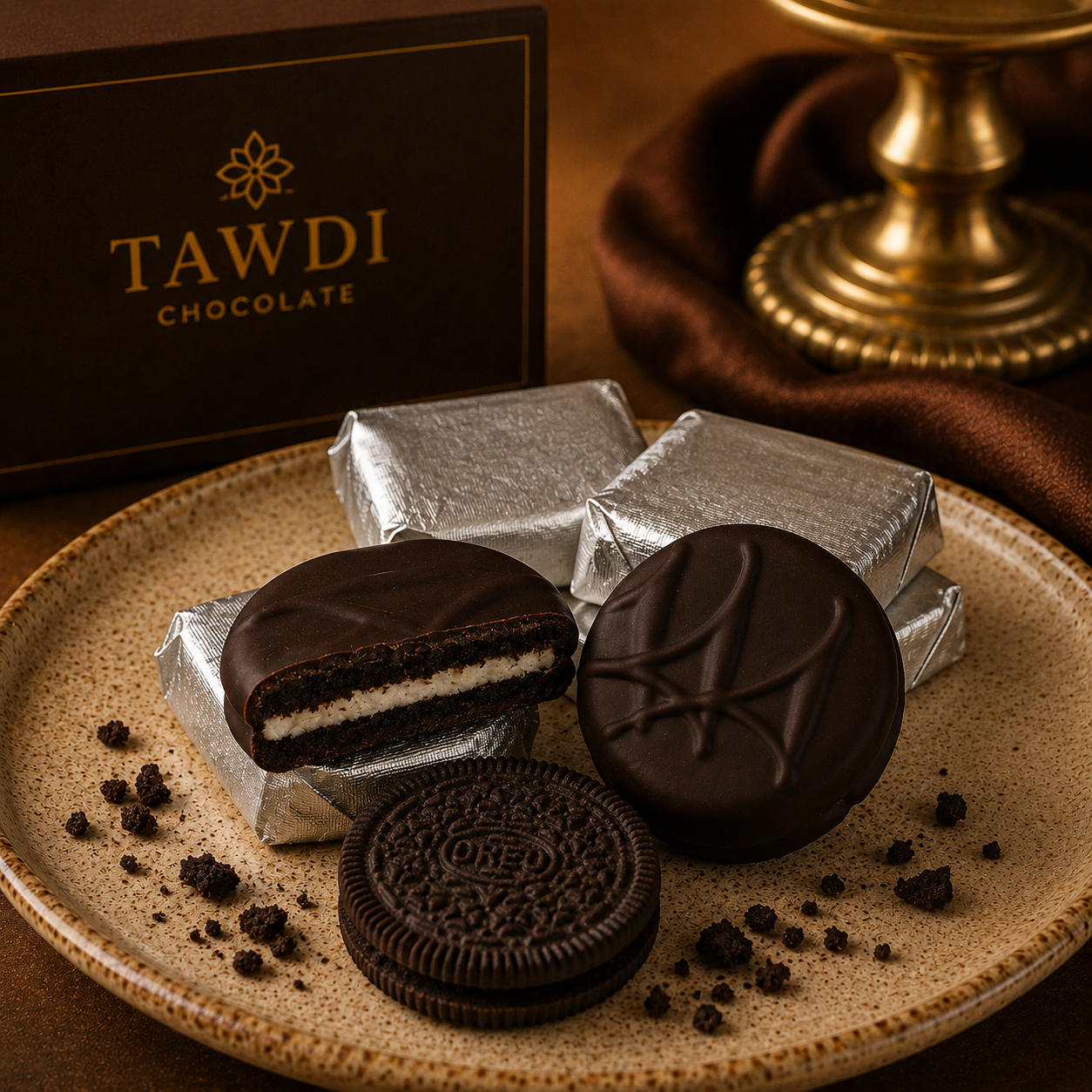 TAWDI Dark Chocolate–Covered Oreo – handcrafted chocolate dipped cookies, Anaheim CA