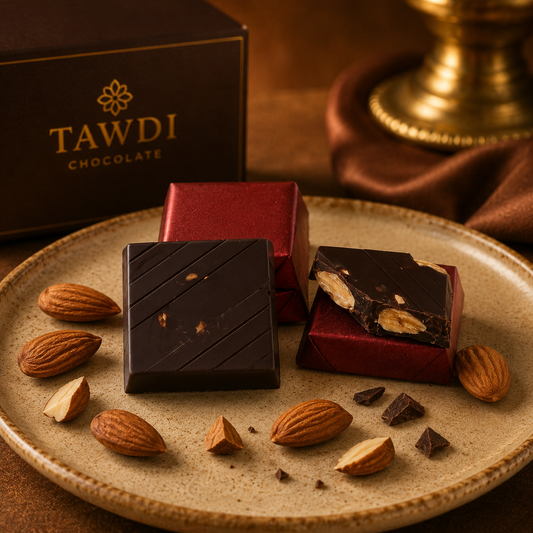 TAWDI Dark Chocolate Almond Piece – Stuffed, artisan nut piece, Anaheim CA