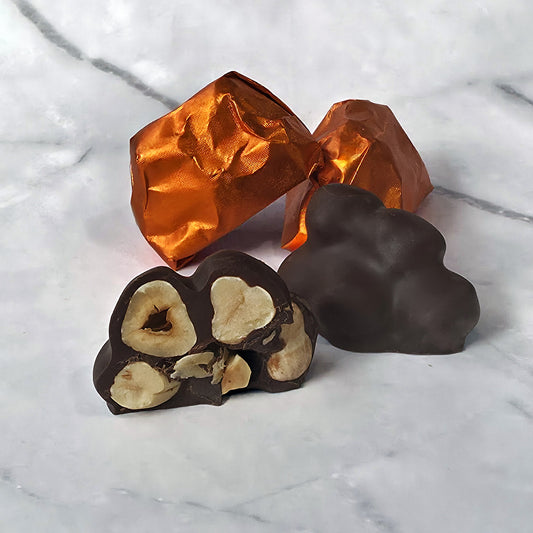 Dark Chocolate Hazelnut Cluster – Dark Chocolate, 0.5 lb