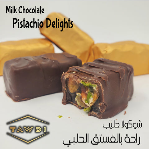 TAWDI - 0.5lb Pistachio Delights Chocolate - Milk Chocolate