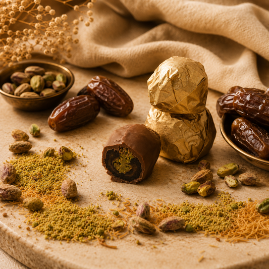 TAWDI Dubai Chocolate Date Delights – Creamy Milk, Medjool dates with pistachio kunafeh filling, Anaheim CA