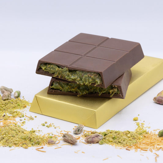 Dubai Chocolate Bar – Creamy Milk Pistachio Kunafeh (200g)