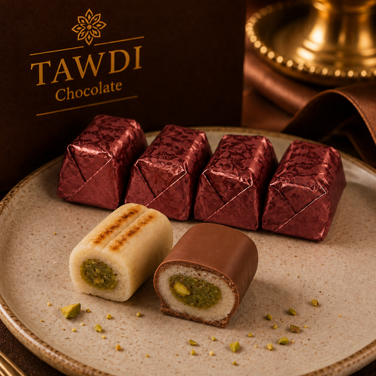 TAWDI Milk Chocolate Marzipan Piece – artisan marzipan in milk chocolate, Anaheim CA