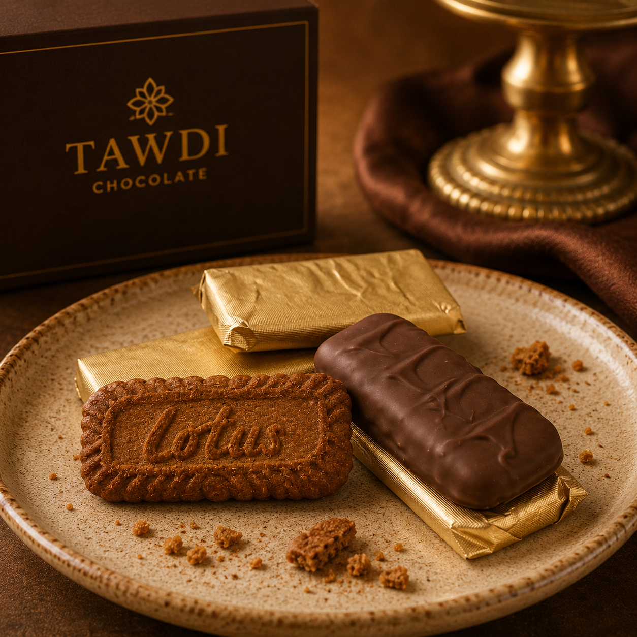 TAWDI Milk Chocolate–Covered Lotus Biscoff – handcrafted chocolate dipped cookies, Anaheim CA
