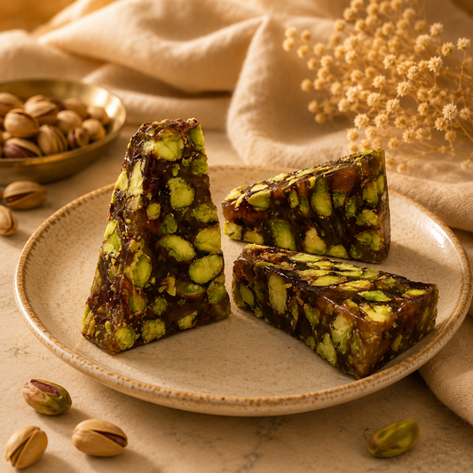 TAWDI Turkish Delight Triangle – Extra Pistachio, 1 lb – traditional Syrian heritage sweet, Anaheim CA